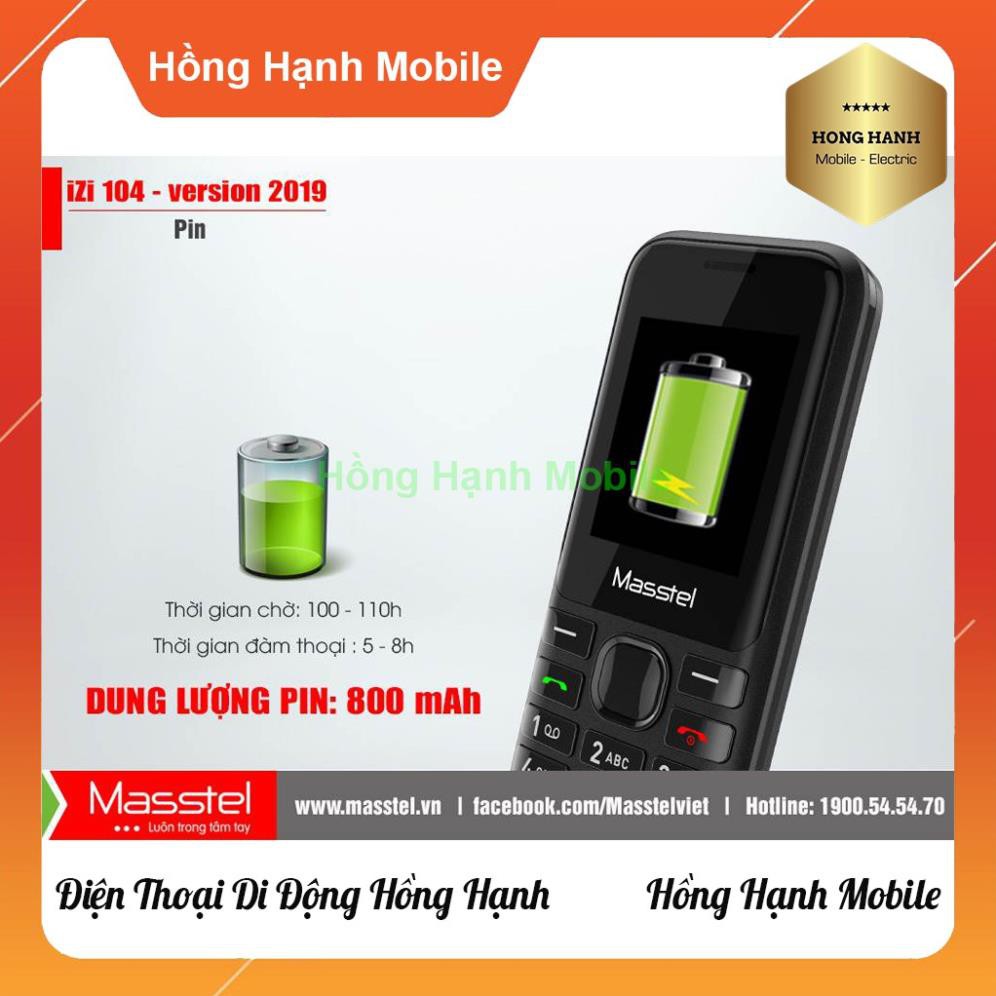 Điện Thoại Masstel iZi 104 - Hàng Chính Hãng Mới 100% Nguyên Seal Fullbox