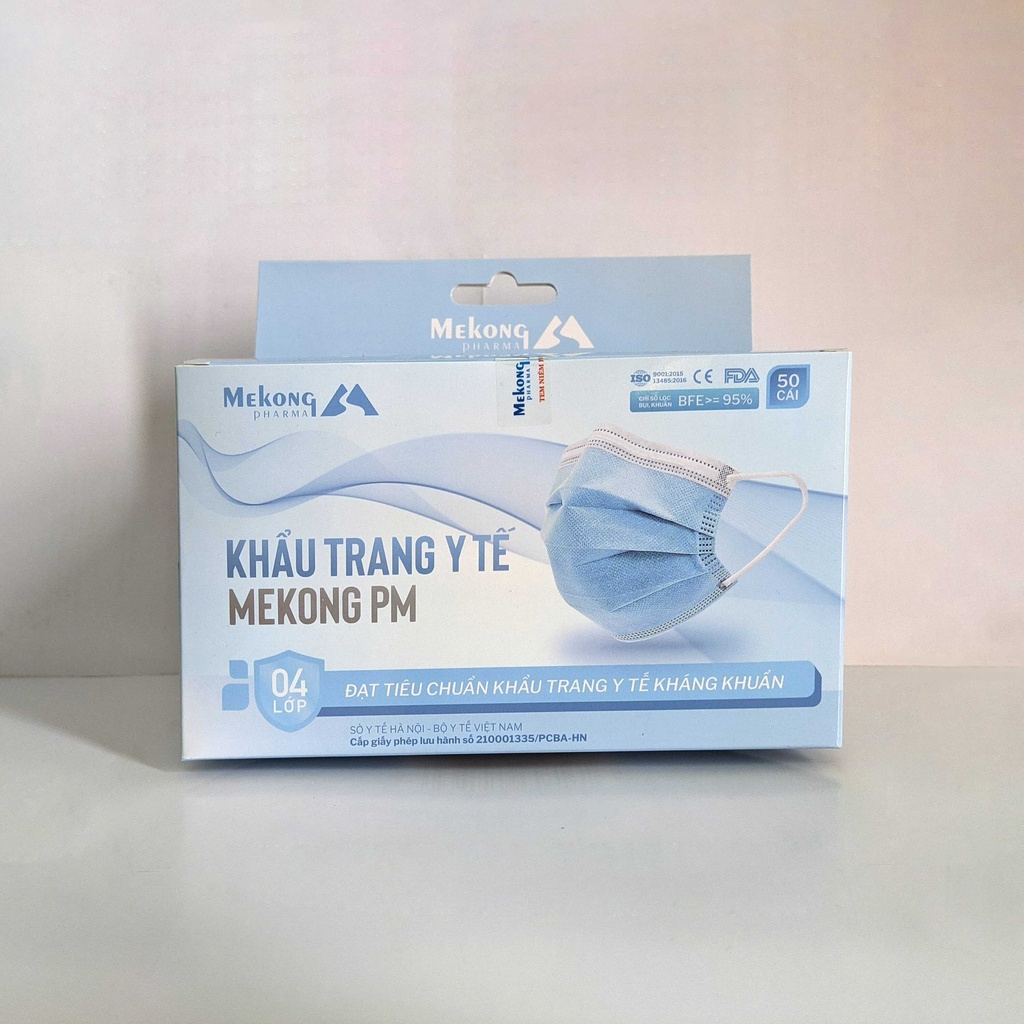 Khẩu Trang Y Tế Mekong 4 Lớp Kháng Khuẩn Cao Cấp  Chính Hãng Y Khoa