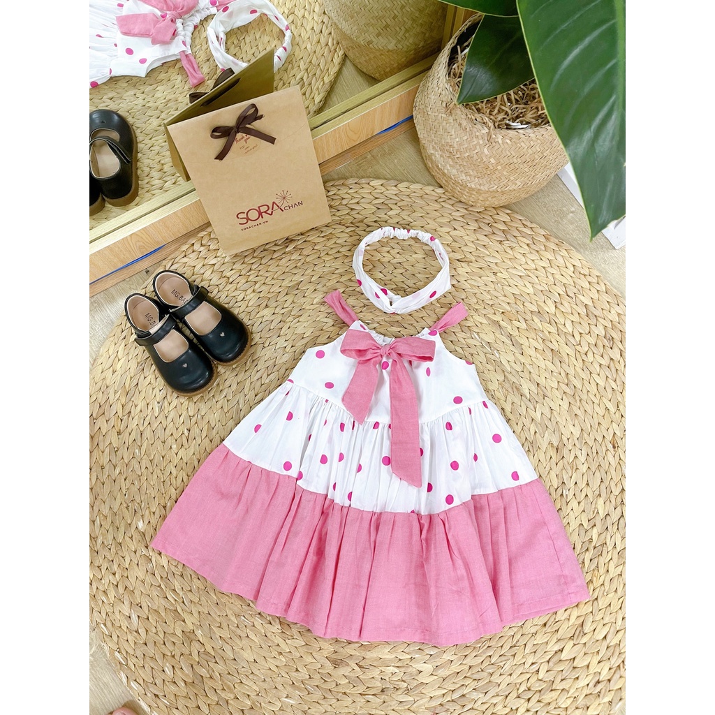 Đầm Đi Biển 3 Tầng Nhiều Màu Sắc Cho Bé Gái Size 9kg - 46kg SoraChan - M085,M086,M087