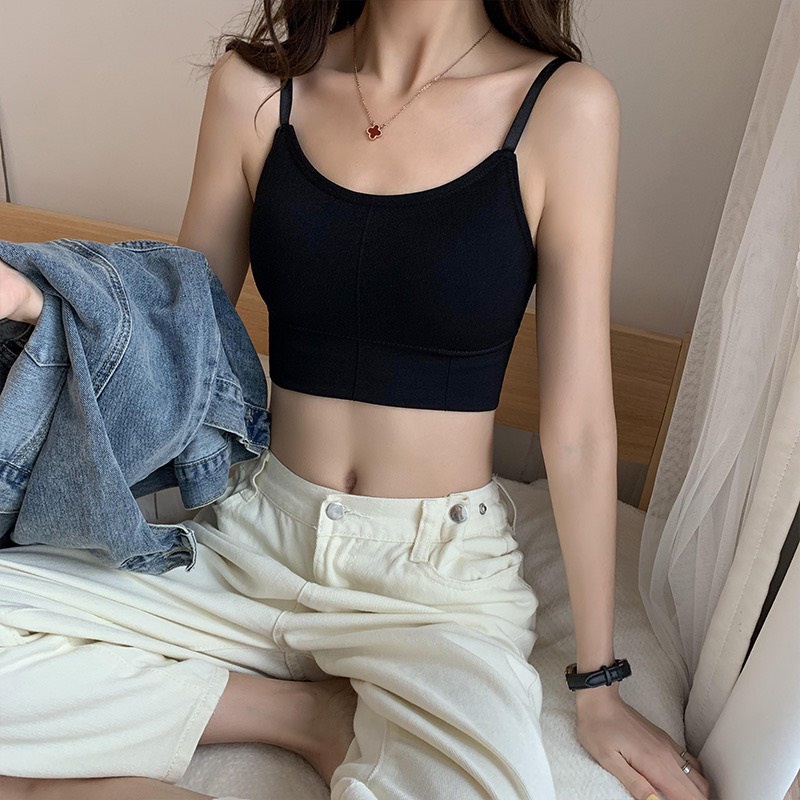 Áo bra 2 dây thể thao chất len tăm mềm mịn cho nữ THE CELYNBRA - AL01