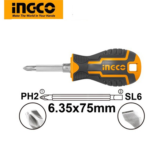 Tua vít 2 đầu 75mm Ingco AKISD0202