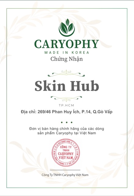 Serum làm sạch mụn và thâm caryophy chính hãng skin hub