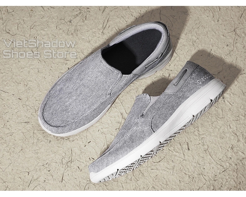 Slip on - Giày lười vải nam siêu nhẹ -  Đế giày bằng EVA êm nhẹ, mũ giày bằng vải thô 4 màu tuyệt đẹp - Mã sp 8080