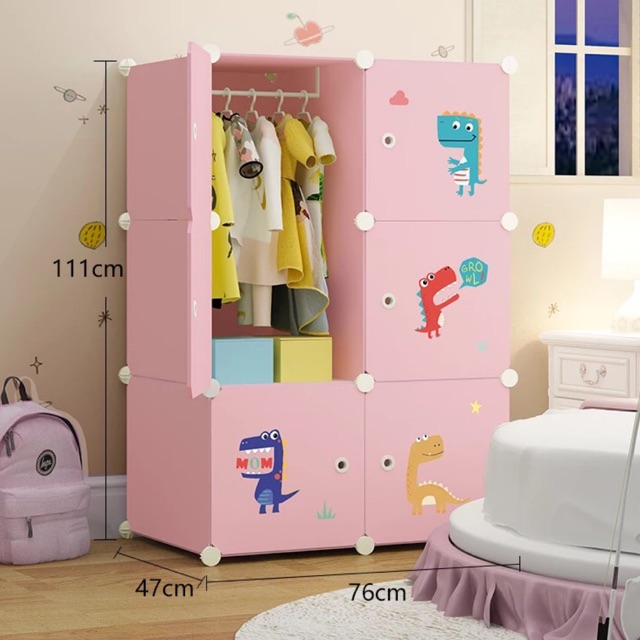 TỦ NHỰA GHÉP 6 Ô SÂU 47cm. Tặng kèm 1 treo đồ. Coa thể chọn thân tủ màu khác