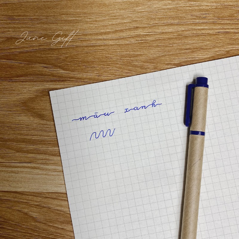 Bút mực gel thân giấy ngòi 0.5mm dùng viết nội dung bài học, làm journal
