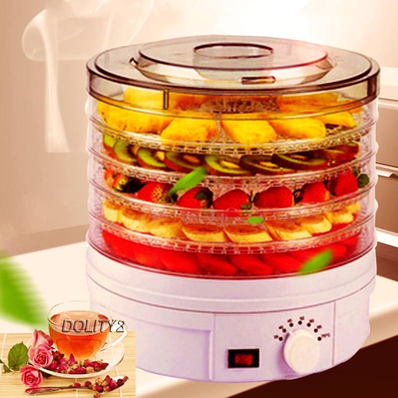 [Dolity2] Máy Làm Khô Thịt / Thức Ăn Nhanh / Trà / Thức Ăn Vặt 5 Khay AU