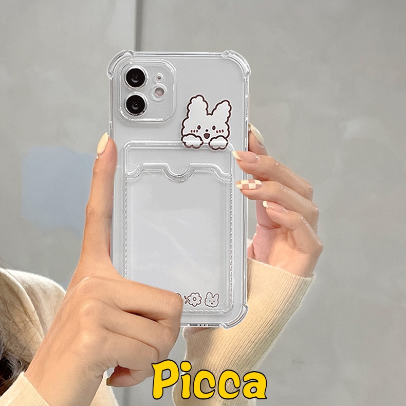 Ốp Điện Thoại TPU Mềm Trong Suốt In Hình Gấu / Thỏ Dễ Thương Cho Iphone 11 12 13 14 Pro Max 6 6S 7 8 14 Plus Xr X Xs Max SE 2020