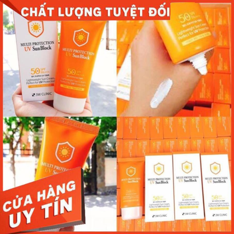 [Hàng Nhập Khẩu] Kem chống nắng Multi Protection Uv Sun Block 3W Clinic Hàn Quốc 70ml [Chính Hãng Hàn Quốc]