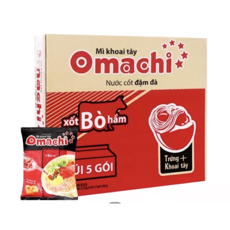 Mì Omachi Bò/ sườn hầm/ tôm chua cay
