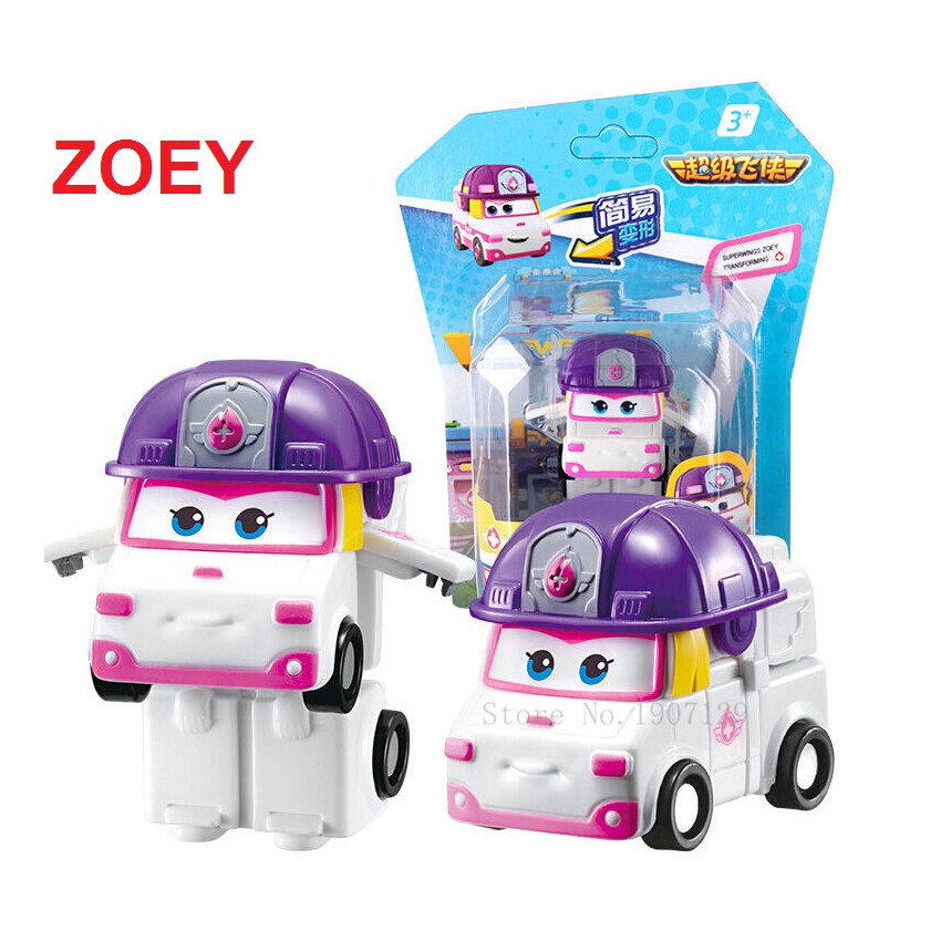 Mô hình Zoey Đội bay siêu đẳng Super Wings Robot biến hình máy bay mini - Đồ chơi trẻ em