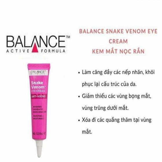 Kem Mắt Chống Lão Hóa Tinh Chất Nọc Rắn Balance Active Formula 15ml