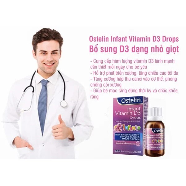 VITAMIN CHO BÉ OSTELIN INFANT VITAMIN D3 DROPS 2.4ML CỦA ÚC