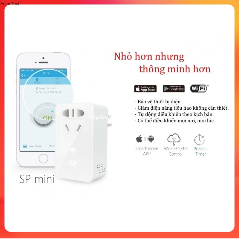 Bộ đồng hồ hẹn giờ  Wifi Broadlink SP Mini