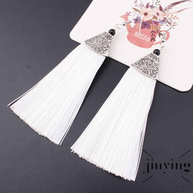 GETNOIVAS Đôi hoa tai tua rua dài thời trang dành cho nữ