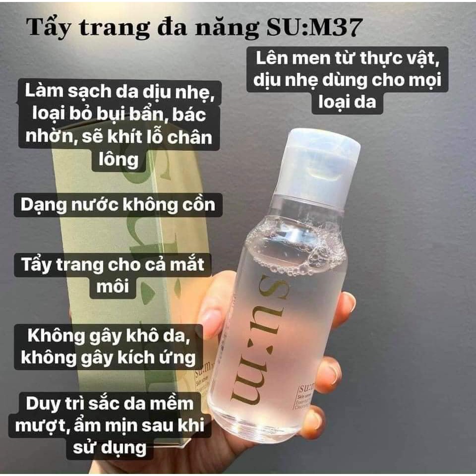 HÀNG SĂN SALE NƯỚC TẨY TRANG SU:M37 DỊU NHẸ 100ml