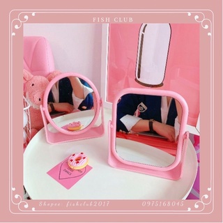 Gương để bàn học sinh lúa mạch oval chữ nhật pastel