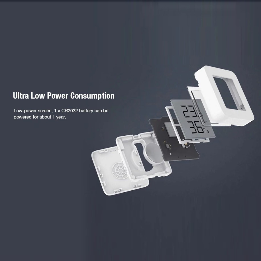 Xiaomi Youpin Nhiệt Ẩm Kế Bluetooth Thông Minh Kỹ Thuật Số   2 Không Dây Hoạt Động Với Ứng Dụng