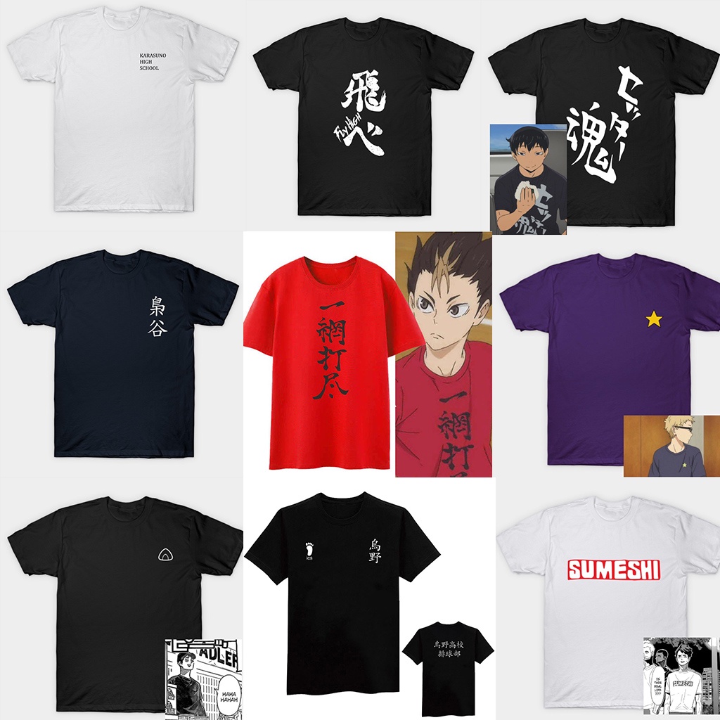 BST Áo thun Anime- Haikyuu Karasuno High School Volleyball Team siêu hot