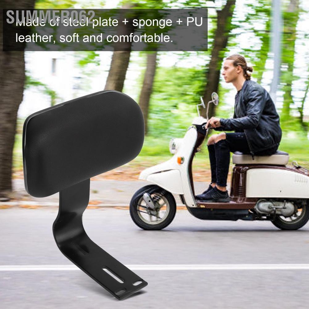 Summer062 Electric Bicycle Rear Passenger Seat Backrest with Metal Support U Shape Comfortable Black