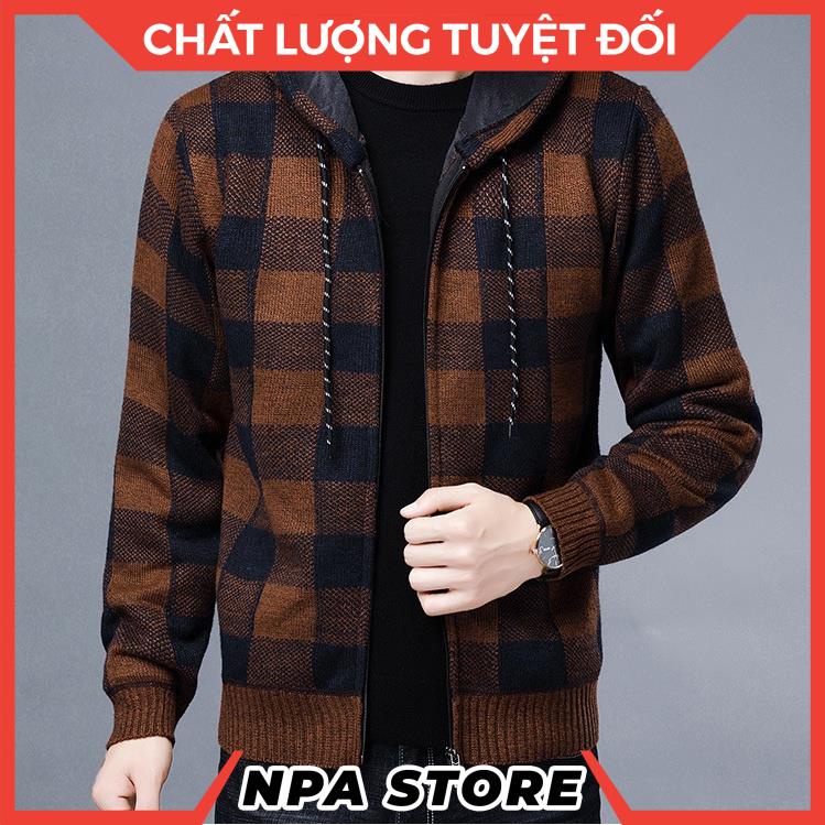 Áo khoác len K03 Nâu
