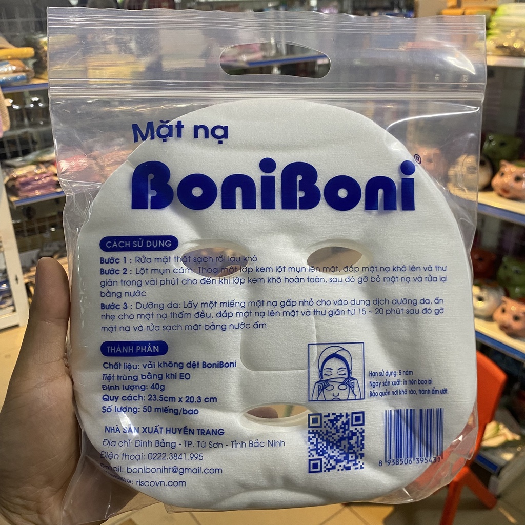 Mặt nạ giấy khô BoniBoni bịch 50 miếng
