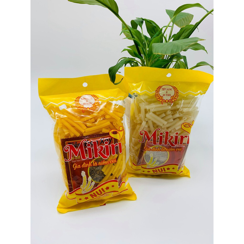 Nui Ống Mikiri Cao Cấp Nui Ngắn , Nui Ống Dài 400gr/túi - 4 Loại Nui Vàng Trắng Nông Sản Quê SallyFood
