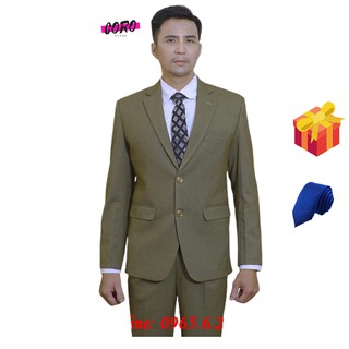 Áo vest nam trung niên, Vest nam trung niên cao cấp màu Xanh Rêu Không nhăn không nhàu