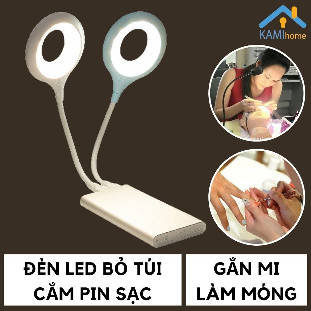 Đèn nối mi và làm nail mini cầm tay mang theo người cắm cổng USB kiêm đọc sách led chống cận thị mã 36017a