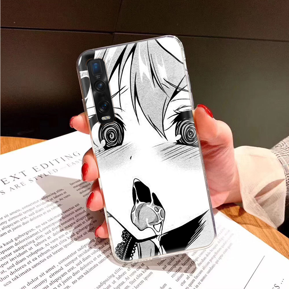 Ốp điện thoại trong suốt phong cách Ahegao thích hợp cho IPHONE 11 12 MINI X XS XR PRO MAX Ta88