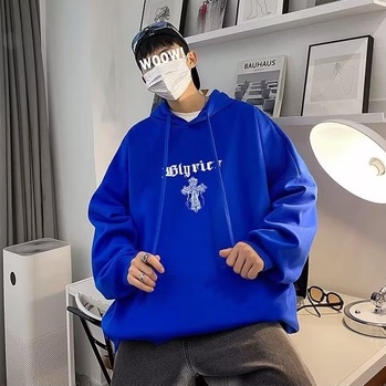 Áo Hoodie Thể Thao Tay Dài Dáng Rộng In Chữ Thập / Quạ / Trái Tim Phong Cách Hip Hop Đường Phố Thời Trang Hàn Quốc 2022 Cho Nam Và Nữ