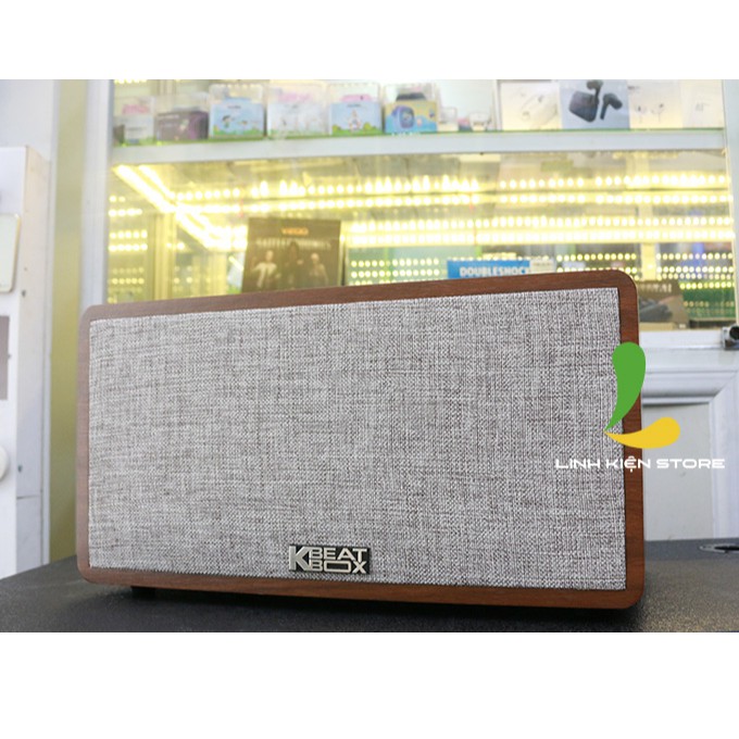 Loa kéo Acnos CS390 - Loa bluetooth thùng gỗ karaoke di động chất lượng cao, tặng kèm 2 micro không dây