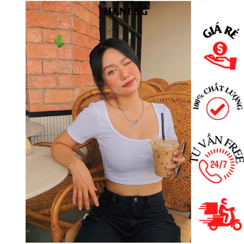 (HCM) Áo crotop nơ sau,áo thun tay ngắn hỡ lưng tiểu thư cực xinh sẽ lưng C3