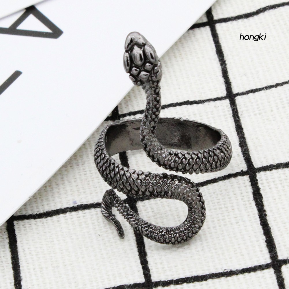 Nhẫn hở phối hình rắn thời trang tùy chọn màu sắc cho nam và nữ