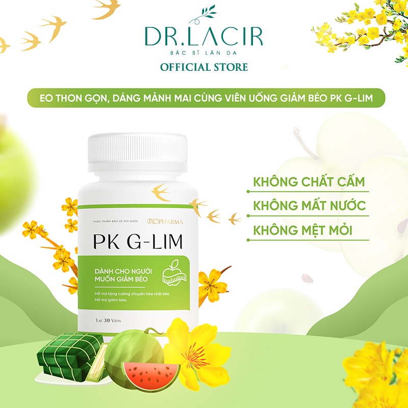 Viên uống giảm cân táo Pk G-Lim Lamer Dr Lacir Hộp 30 viên SimShop102