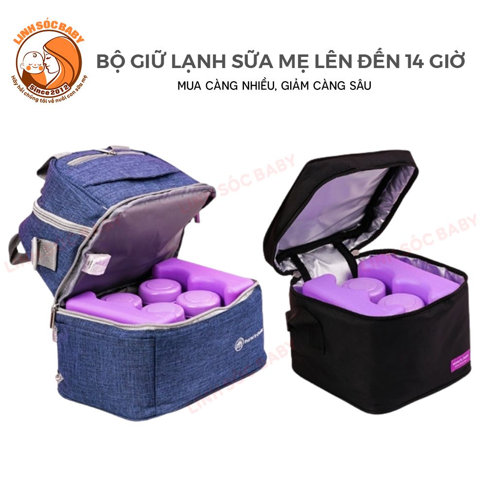 Bộ bảo quản sữa mẹ, giữ lạnh sữa mẹ đến 14 giờ, túi giữ nhiệt