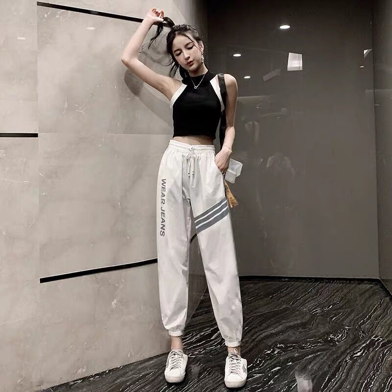 Quần Thể Thao Ống Rộng Phong Cách Hip Hop Thời Trang Hàn Quốc