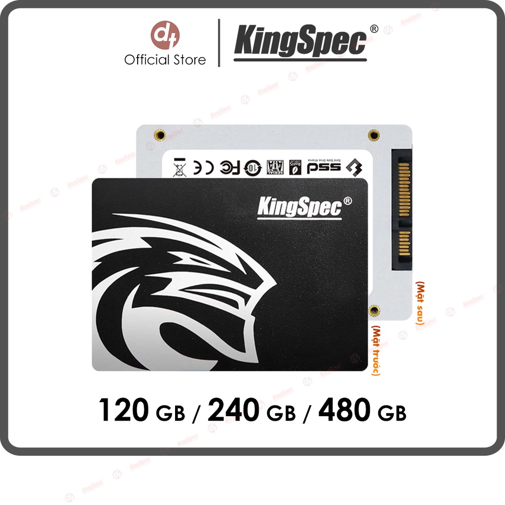 [Mã BMBAU50 giảm 10% đơn 99k] Ổ cứng SSD KingSpec SATA 2.5 , 120GB / 240GB / 480GB | P4 Hàng Chính Hãng