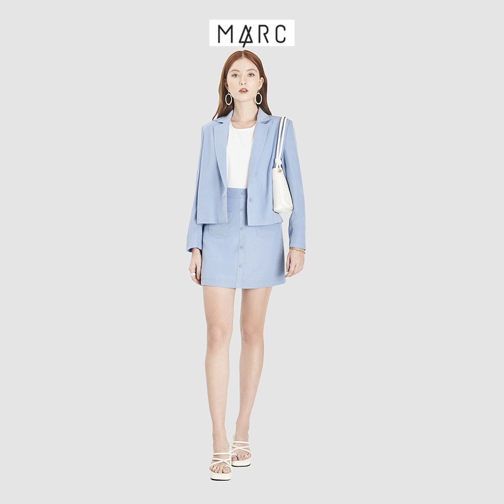 Áo blazer nữ MARC FASHION crop cài 1 nút CBVH0602