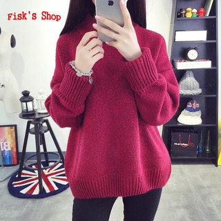 Áo len cao cổ form rộng