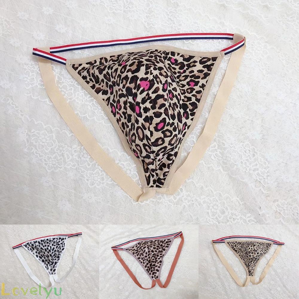 &lt;READY STOCK&gt;Men's Underwear Fashionable High Elasticity Leopard Print Low Waist Plus Size100% brand new！