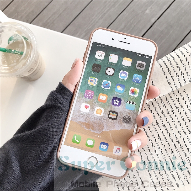 Ốp điện thoại hoạt hình We Bare Bears kèm giá đỡ cho IPhone 11 11pro max 6S 6 7 8plus | BigBuy360 - bigbuy360.vn
