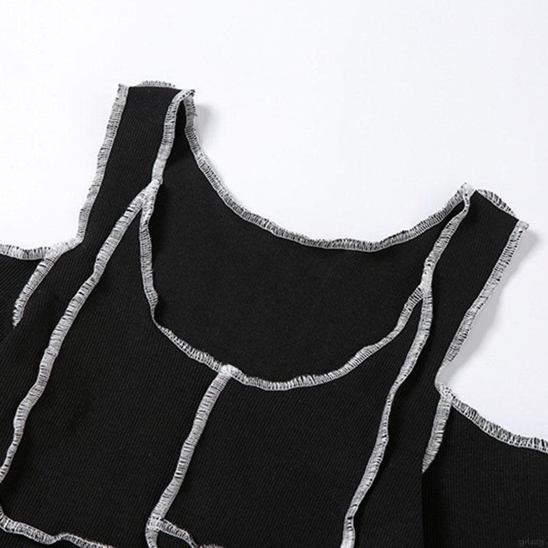 Áo Thun Tay Dài Hở Vai Kiểu Dáng Độc Đáo Phong Cách Hàn Quốc