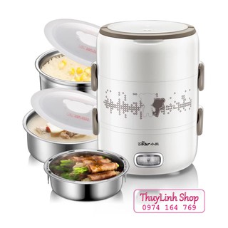 Hộp cơm cắm điện 3 tầng hút chân không BEAR Chính hãng