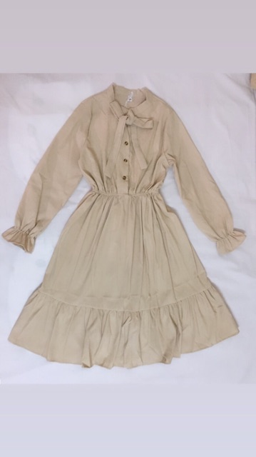 [Sẵn/ có hình thật] Đầm vintage thắt nơ dáng xoè. Váy ulzzang siêu dễ thương lolita style | BigBuy360 - bigbuy360.vn