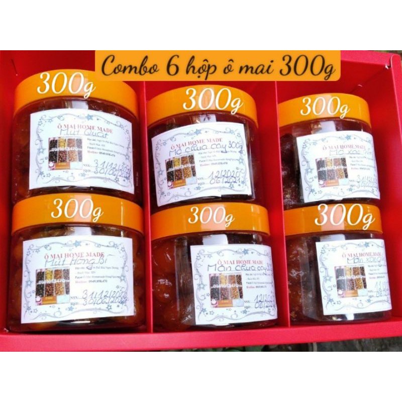Combo ô mai đặc sản Hà Nội - 6 hộp ô mai  300g - 1,8kg ô mai
