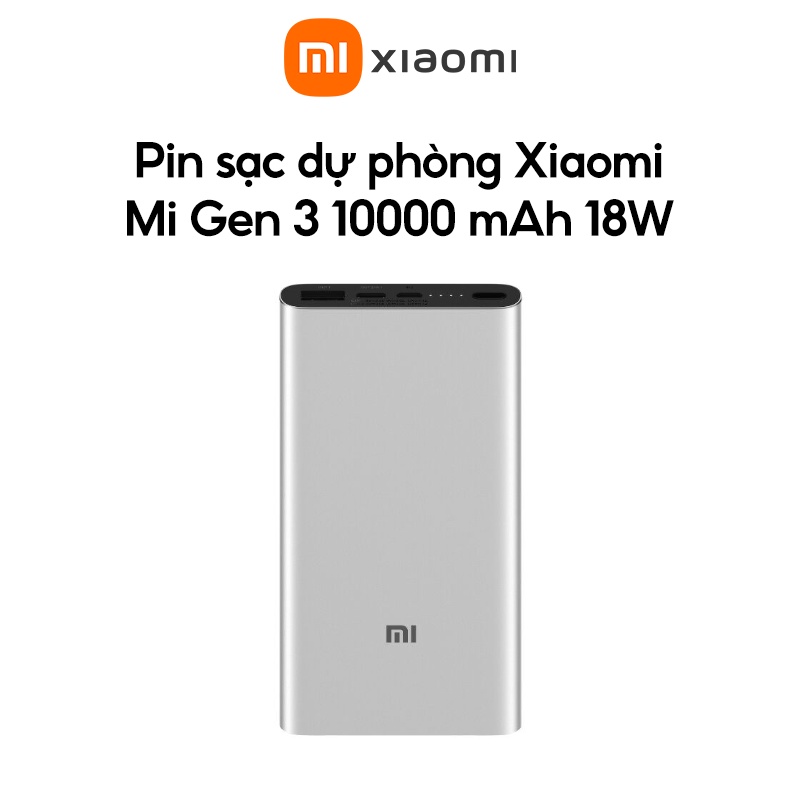 Pin sạc dự phòng Xiaomi Mi Gen 3 10000 mAh 18W - Hỗ trợ sạc nhanh