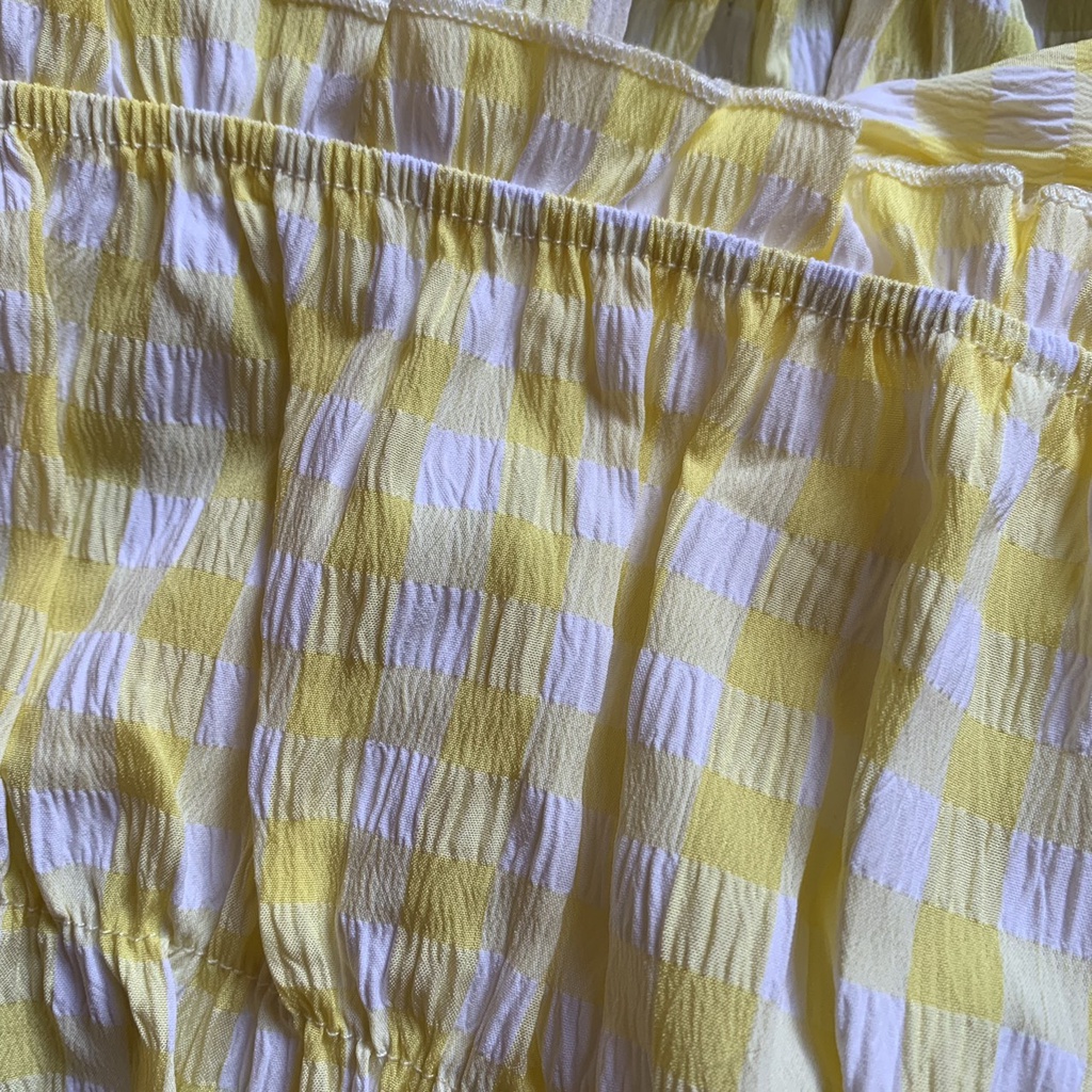 Áo kiểu vintage CHECKED HALTER TOP