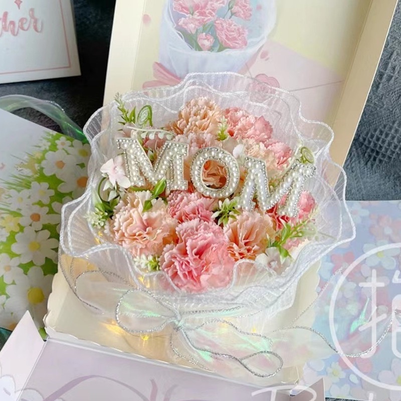 Set Que Cắm Trang Trí Bánh Đính Ngọc Trai Cho Ngày Của Mẹ