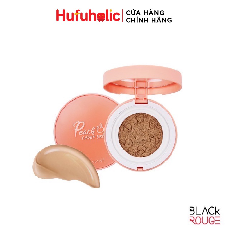 [FREESHIP] BLACK ROUGE - Phấn nền nước Đào kiềm dầu Peach Velvet Cushion BlackRouge