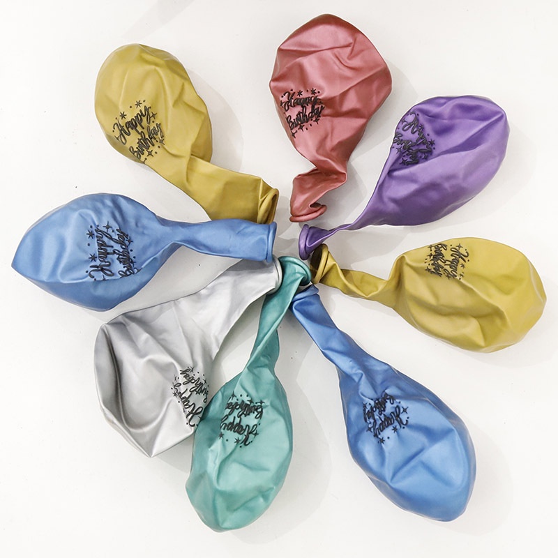 Bộ 5 Bong Bóng Trang Trí Tường In Chữ Tiếng Anh Xinh Xắn